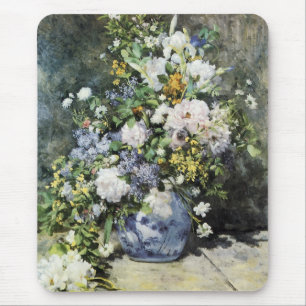 Vase van bloemen muismat