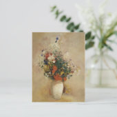 Vase van bloemen, Odilon Redon Fine Art Briefkaart (Staand voorkant)