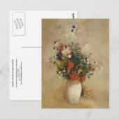 Vase van bloemen, Odilon Redon Fine Art Briefkaart (Voorkant / Achterkant)