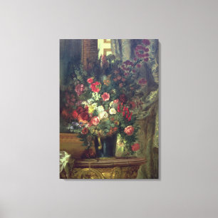 Vase van Bloemen op een Console, 1848-49 Canvas Afdruk