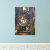 Vase van Bloemen op een Console, 1848-49 Canvas Afdruk (Insitu (Houten vloer))