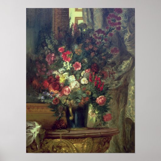 Vase van Bloemen op een Console, 1848-49 Poster (Voorkant)