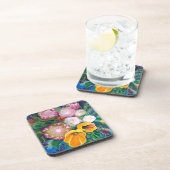 Vase van bloemen — Proteas, Tulpen en Rozen Bier Onderzetter (Rechterzijde)