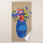 Vase van bloemen, Redon Badhanddoek (Badhanddoek)