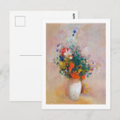 Vase van bloemen, Redon Briefkaart (Voorkant / Achterkant)