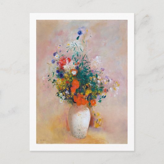 Vase van bloemen, Redon Briefkaart (Voorkant)