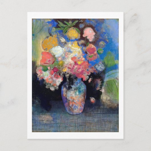 Vase van bloemen, Redon Briefkaart (Voorkant)