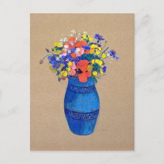 Vase van bloemen, Redon Briefkaart (Voorkant)