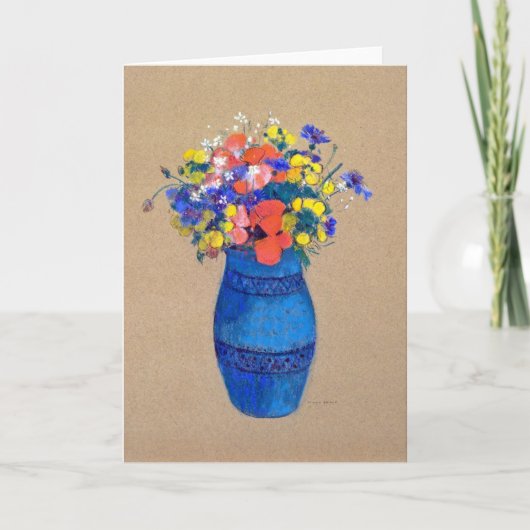Vase van bloemen, Redon Kaart (Voorkant)