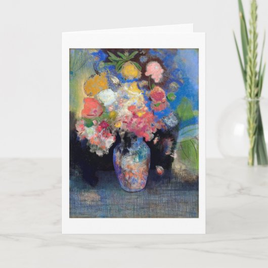 Vase van bloemen, Redon Kaart (Voorkant)