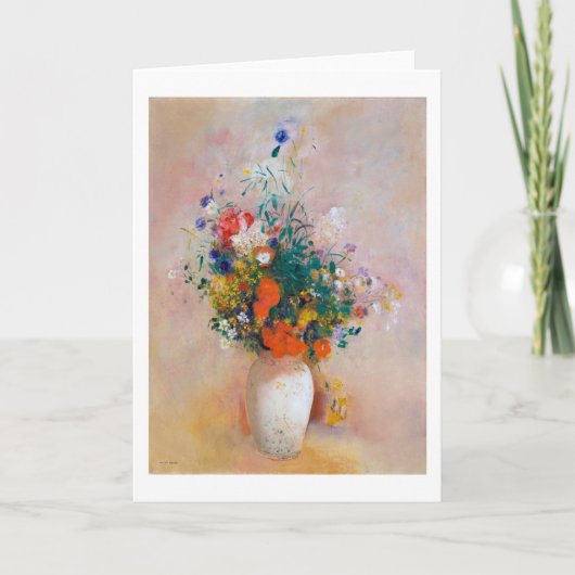 Vase van bloemen, Redon Kaart (Voorkant)