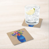 Vase van bloemen, Redon Kartonnen Onderzetters (Insitu)