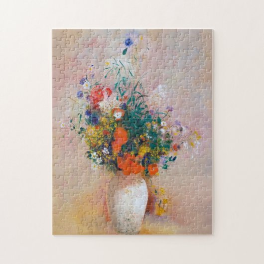 Vase van bloemen, Redon Legpuzzel (Verticaal)