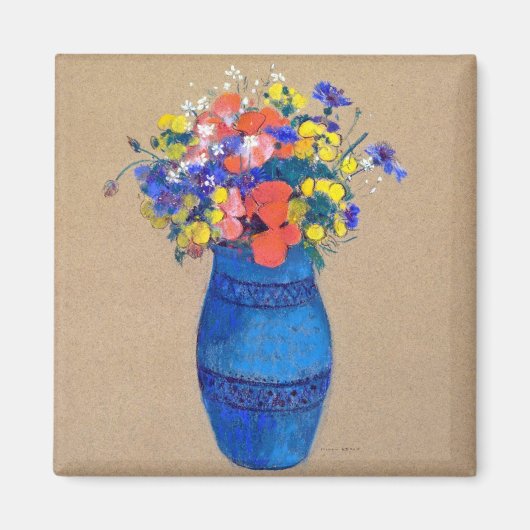 Vase van bloemen, Redon Magneet (Voorkant)