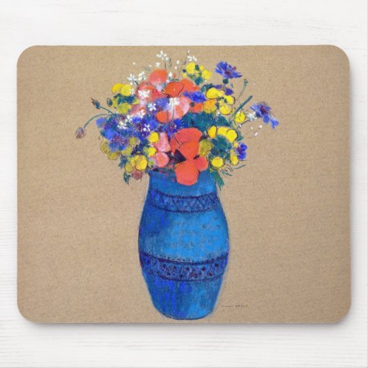 Vase van bloemen, Redon Muismat (Voorkant)