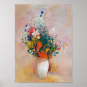 Vase van bloemen, Redon Poster (Voorkant)