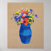 Vase van bloemen, Redon Poster (Voorkant)