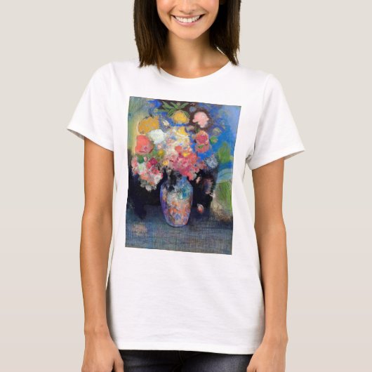 Vase van bloemen, Redon T-shirt (Voorkant)