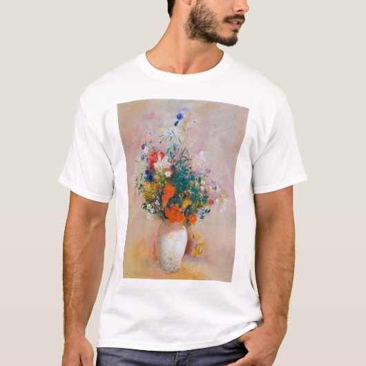 Vase van bloemen, Redon T-shirt (Voorkant)