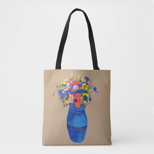 Vase van bloemen, Redon Tote Bag (Voorkant)