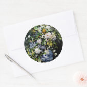 Vase van bloemen ronde sticker (Envelop)