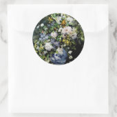 Vase van bloemen ronde sticker (Tas)