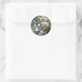Vase van bloemen ronde sticker (Tas)