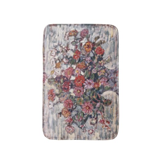 Vase van bloemen, Zinnias, door Maurice Prendergas Badmat (Voorkant Verticaal)