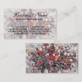 Vase van bloemen, Zinnias, door Maurice Prendergas Visitekaartje (Voorkant / Achterkant)