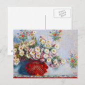 Vase van Chrysanthemums Claude Monet Briefkaart (Voorkant / Achterkant)