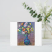 Vase van Chrysanthemums Claude Monet Briefkaart (Staand voorkant)