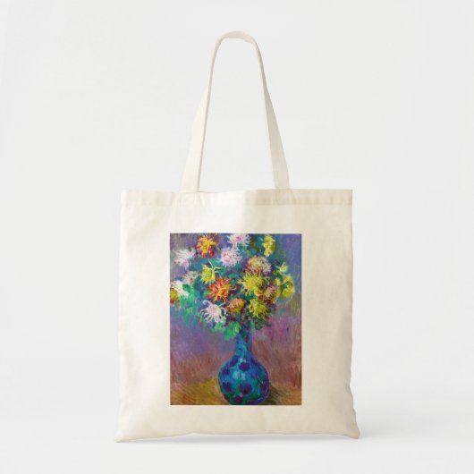 Vase van Chrysanthemums Claude Monet schilderij Tote Bag (Voorkant)