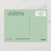 Vase van Chrysanthemums Fine Art van Renoir Briefkaart (Achterkant)