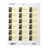 Vase van Chrysanthemums Renoir Fine Art Etiket (Full Sheet)