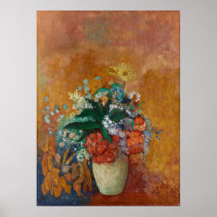 Vase van de bloemen Odilon Redon Franse olieverf Poster