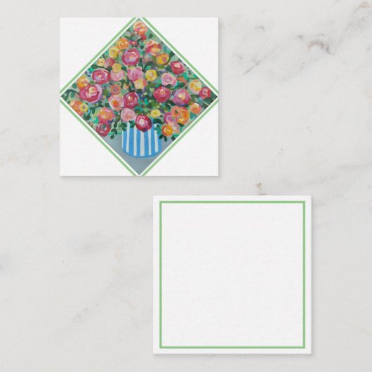 Vase van de Kaart van de Omsluiting van rozen (Voorkant / Achterkant)