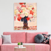 Vase van de Peonies Monet Fine Art Canvas Afdruk (Insitu (Woonkamer))