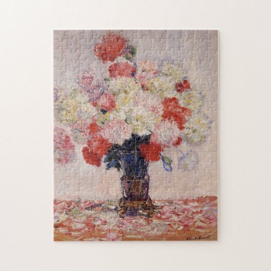 Vase van de Peonies Monet Fine Art Legpuzzel (Verticaal)