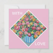 Vase van de rozen kaart (Voorkant)