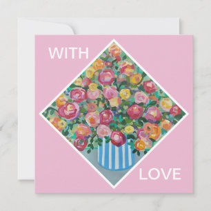 Vase van de rozen kaart