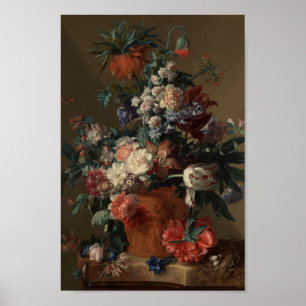 Vase van het Klassieke schilderen van Bloemen Poster