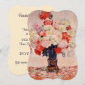 Vase van het Vrijgezellenfeest van de Peonies Mone Kaart (Voorkant / Achterkant)