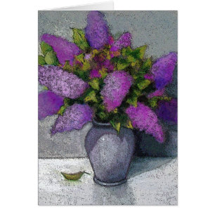 Vase van Lilacs: Oorspronkelijk kunstwerk: Bloemen