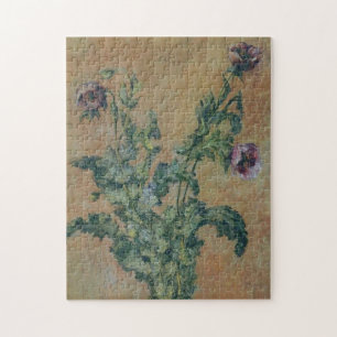 Vase van papaver Monet Fine Art Legpuzzel