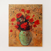 Vase van papavers door Odilon Redon Jigzaag Puzzle Legpuzzel (Verticaal)