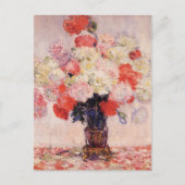 Vase van Peonies Claude Monet Briefkaart (Voorkant)