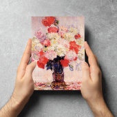 Vase van Peonies Claude Monet Briefkaart