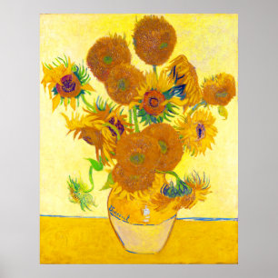 Vase van vijftien zonnebloemen, Van Gogh Poster