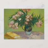 Vase w Oleanders & Books door Van Gogh Briefkaart (Voorkant)