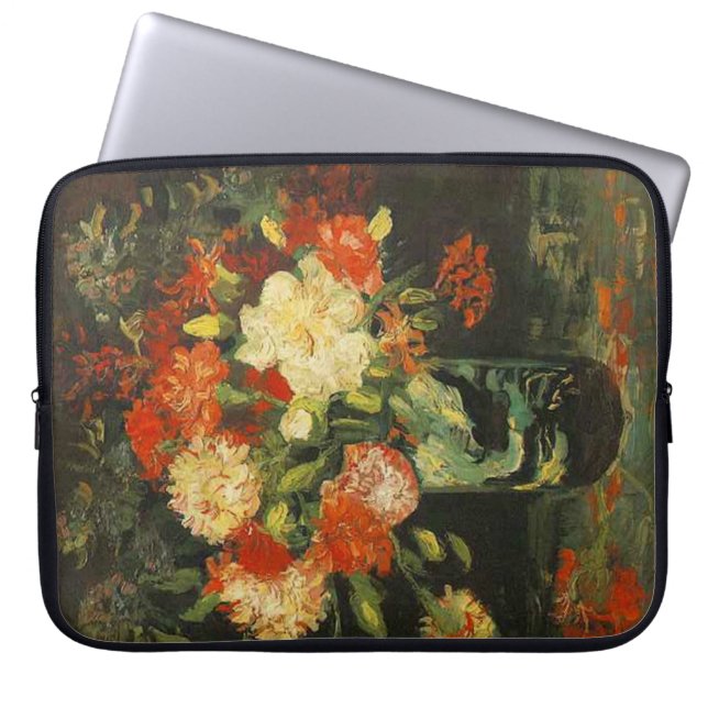 Vase with carnations,Vincent van Gogh Laptop Sleeve (Voorkant)